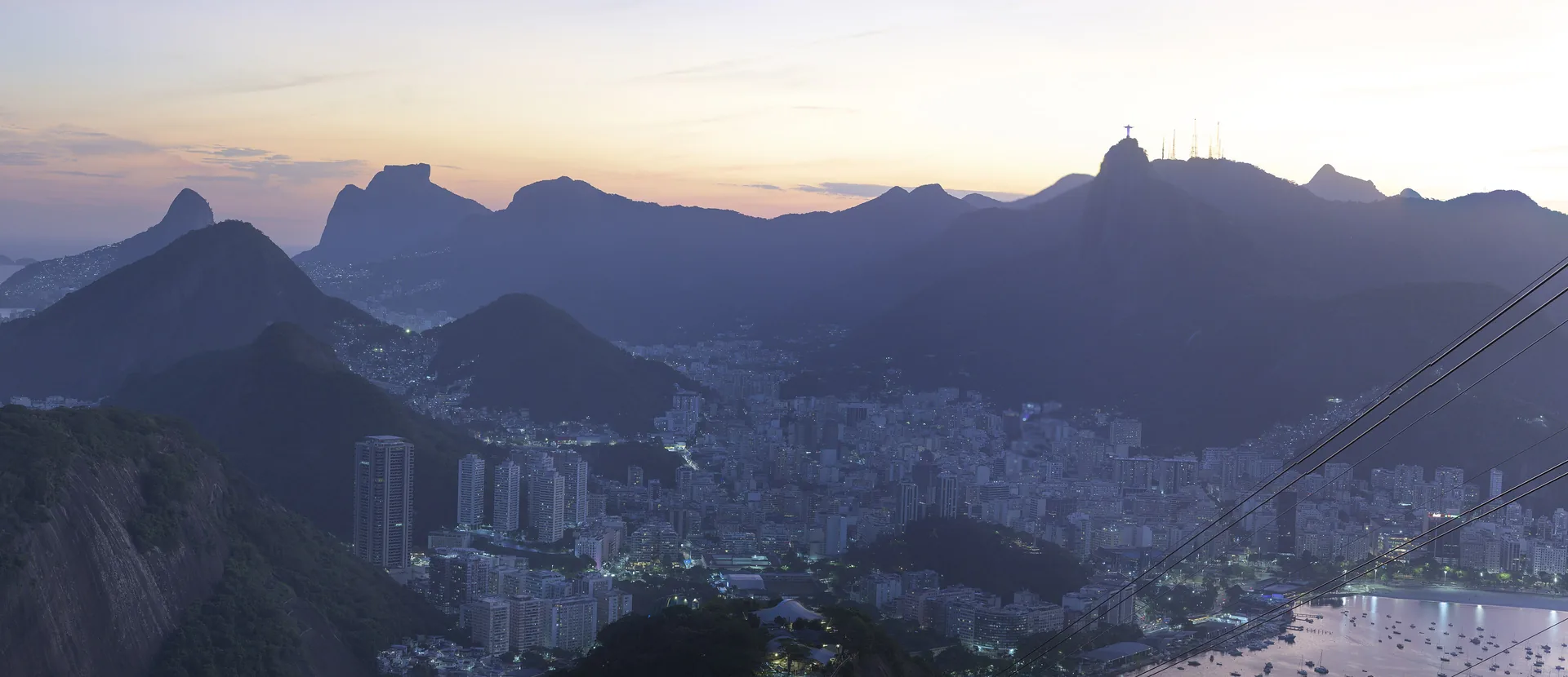 Panorámica de las playas y los morros de Río de Janeiro